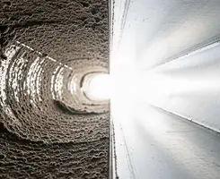 air duct cleaning services showing interior duct system inspection and cleaning in Richmond, VA